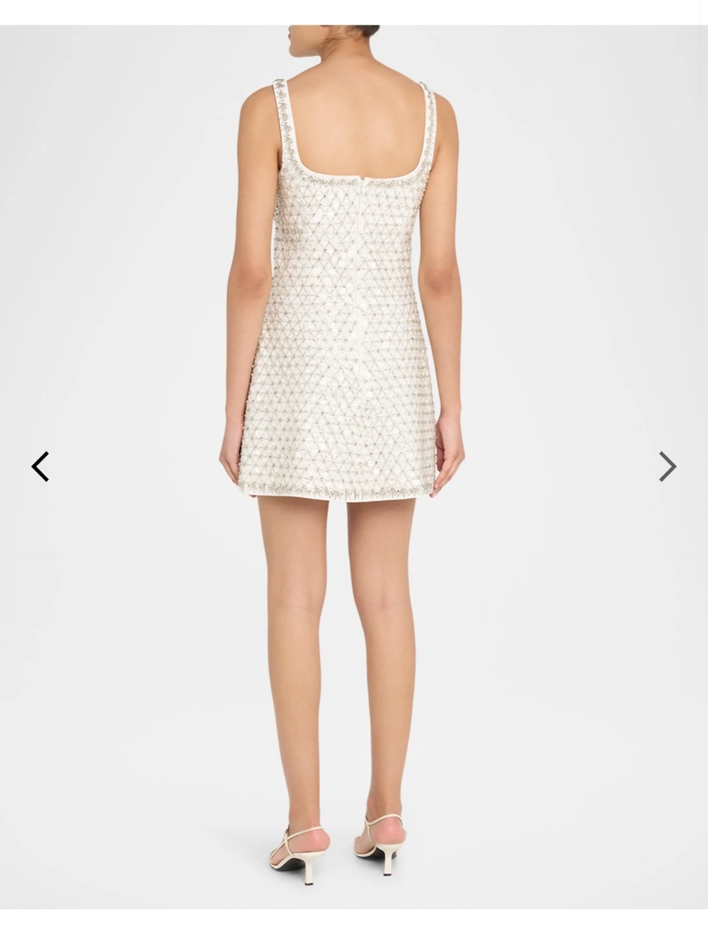 Simkhai Beaded Rhinestone Crepe Mini Dress - Picture 3 of 5